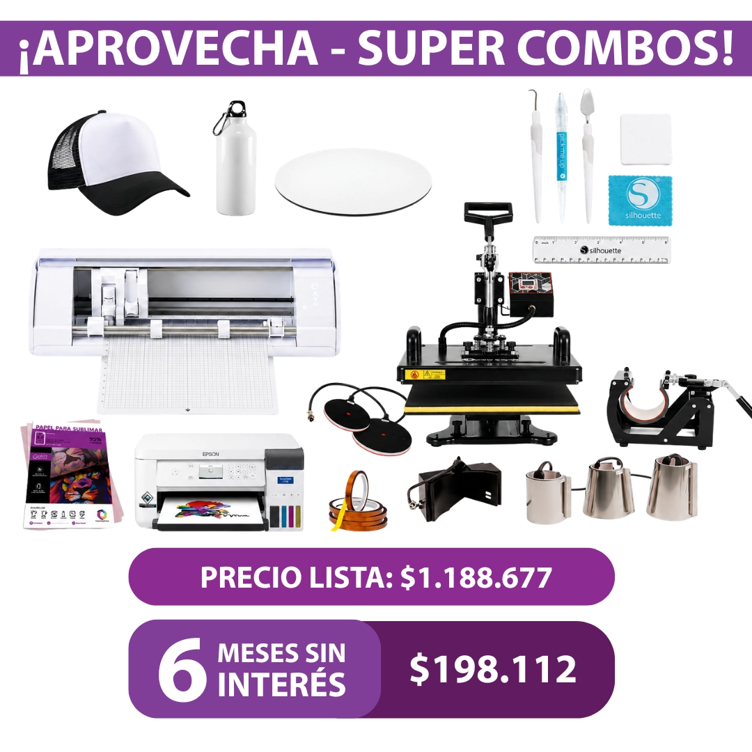 Combo 9 - Mega Kit Sublimación Profesional Todo en 1